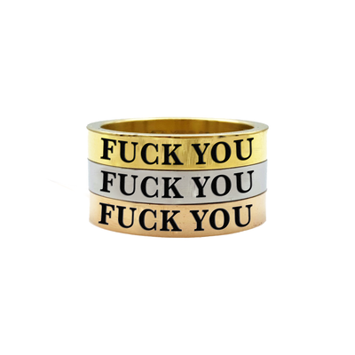 Fuck You Ring - Metal Marvels - Bold mantras for bold women.