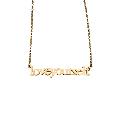 Love Yourself Cutout Necklace - Metal Marvels - Bold mantras for bold women.
