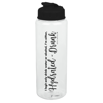 Hydrated or Drunk 32 oz Water Bottle - Metal Marvels - Bold mantras for bold women.