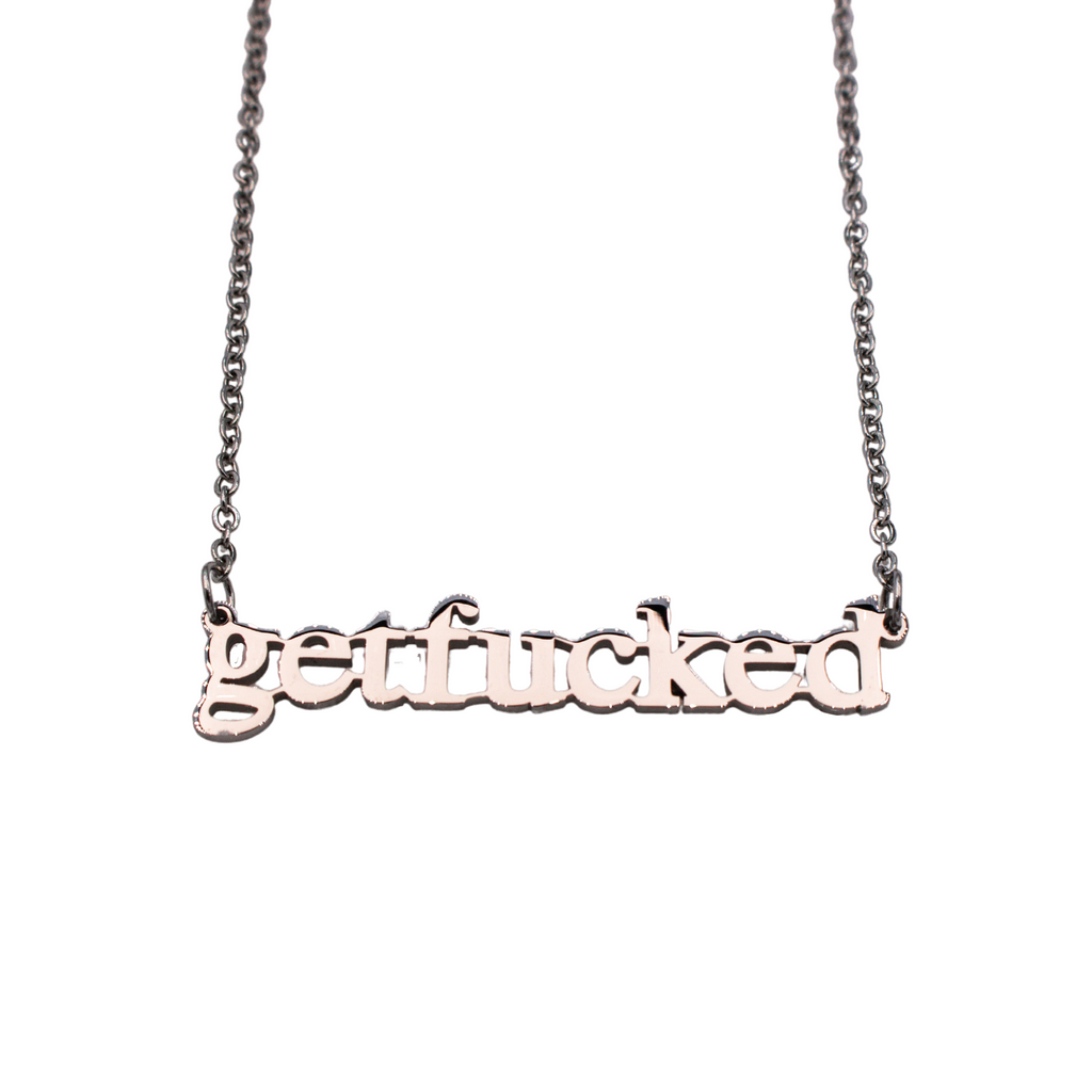 Get Fucked Cutout Necklace