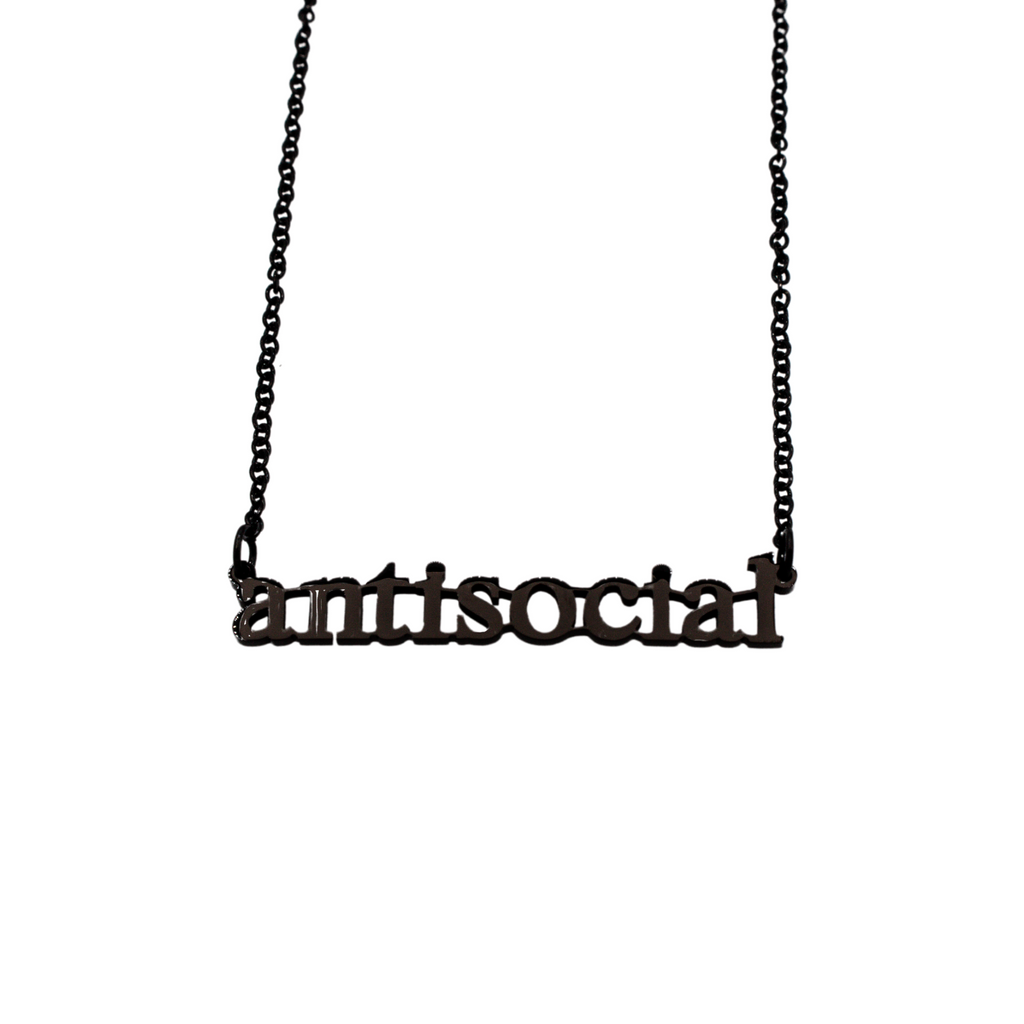 Antisocial Cutout Necklace