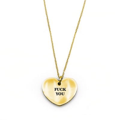 Fuck You Necklace - Metal Marvels - Bold mantras for bold women.