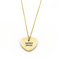 Happily Single Necklace - Metal Marvels - Bold mantras for bold women.