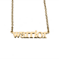 Warrior Cutout Necklace - Metal Marvels - Bold mantras for bold women.