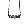 Nope Cutout Necklace - Metal Marvels - Bold mantras for bold women.