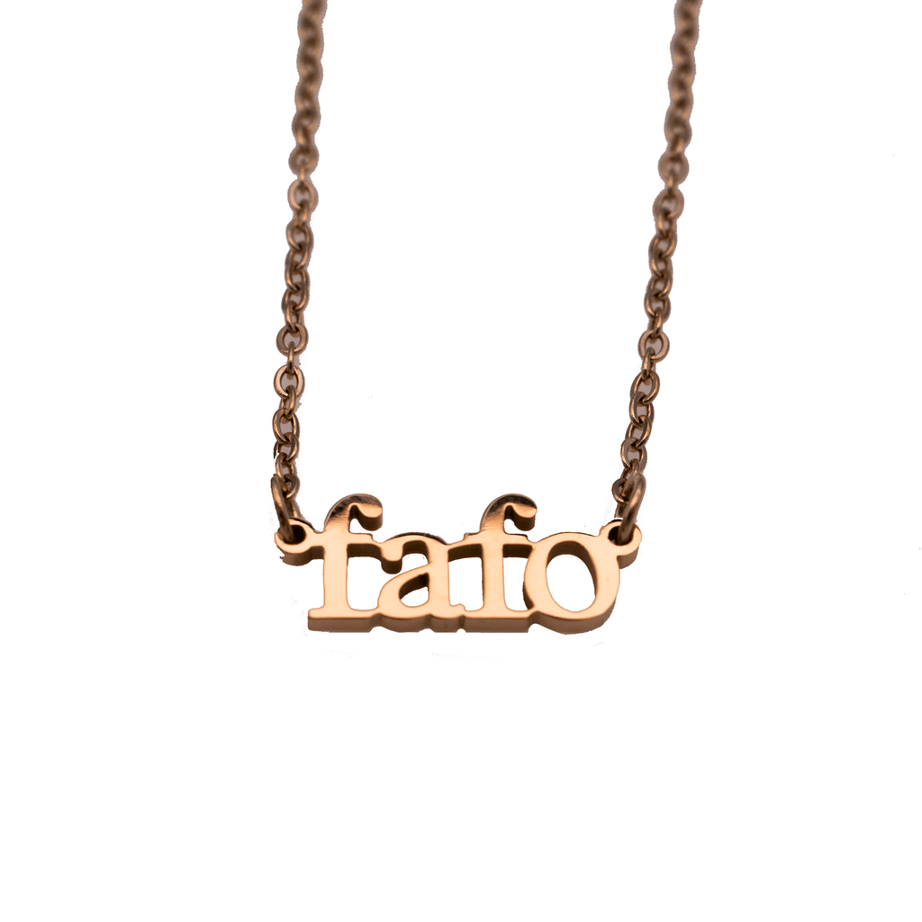 FAFO Acronym Cutout Necklace *pre-order* - Babe co.
