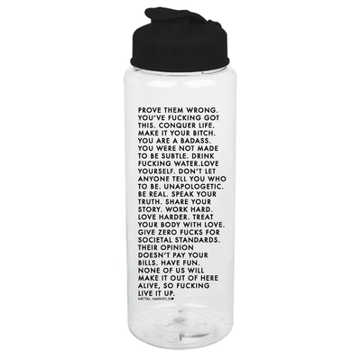 Prove Them Wrong 32 oz Water Bottle - Metal Marvels - Bold mantras for bold women.