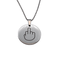 Middle Finger Circle Necklace - Babe co.