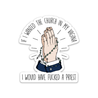Priest Die Cut Sticker - Metal Marvels - Bold mantras for bold women.