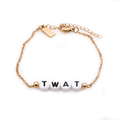 Twat - Bead + Chain Bracelet - Babe co.